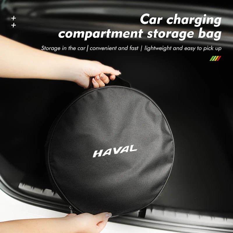 Car Chargers Cable Rechargeable Gun Storage Bag Organizer For Haval Jolion F7 H6 H1 H2 H3 H4 H5 H7 H8 H9 M4 M6 F5 F9 F7X