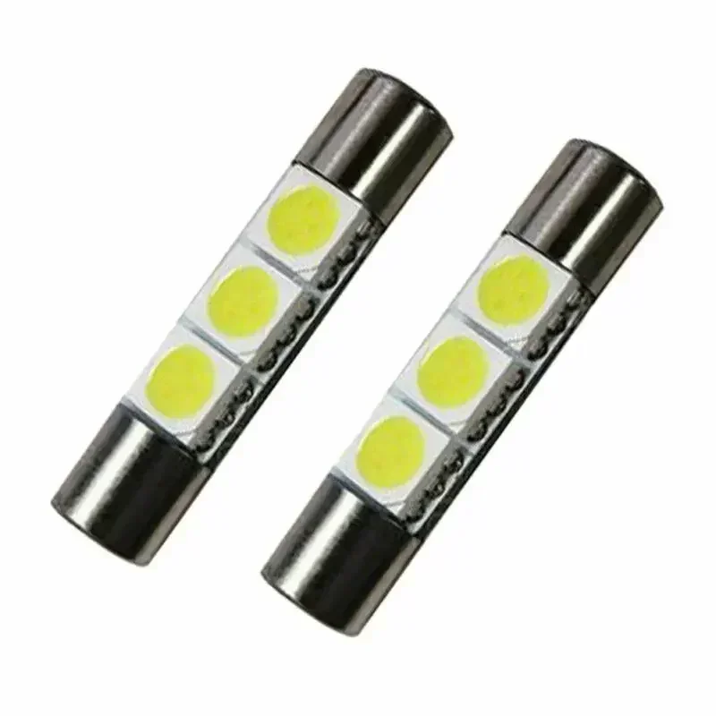 6 Pcs Car LED Bulb Sun Visor Makeup Mirror Lamps Xenon White 3SMD 6641 6614F Fuse Light 12 V Super Bright LED Lamps 29mm