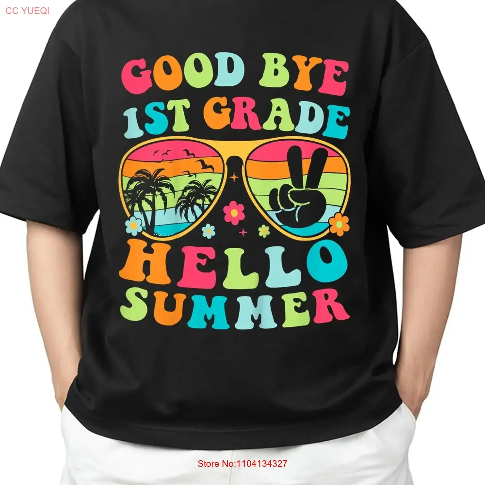 Goodbye 1st Grade Hello Summer T Shirt Vibe for Adults S 4XL vintage Washed Slightly Unisex homme Top For Everyday Wear