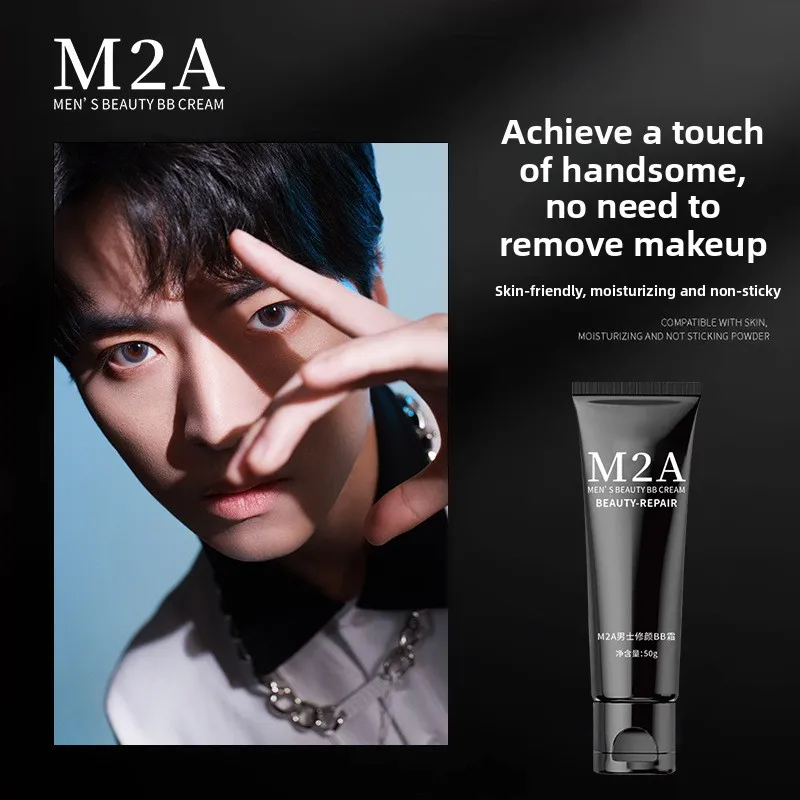 M2A Men's BB & CC Creams Concealer for Guys with Natural Skin Tone Correction and Acne Mark Covering