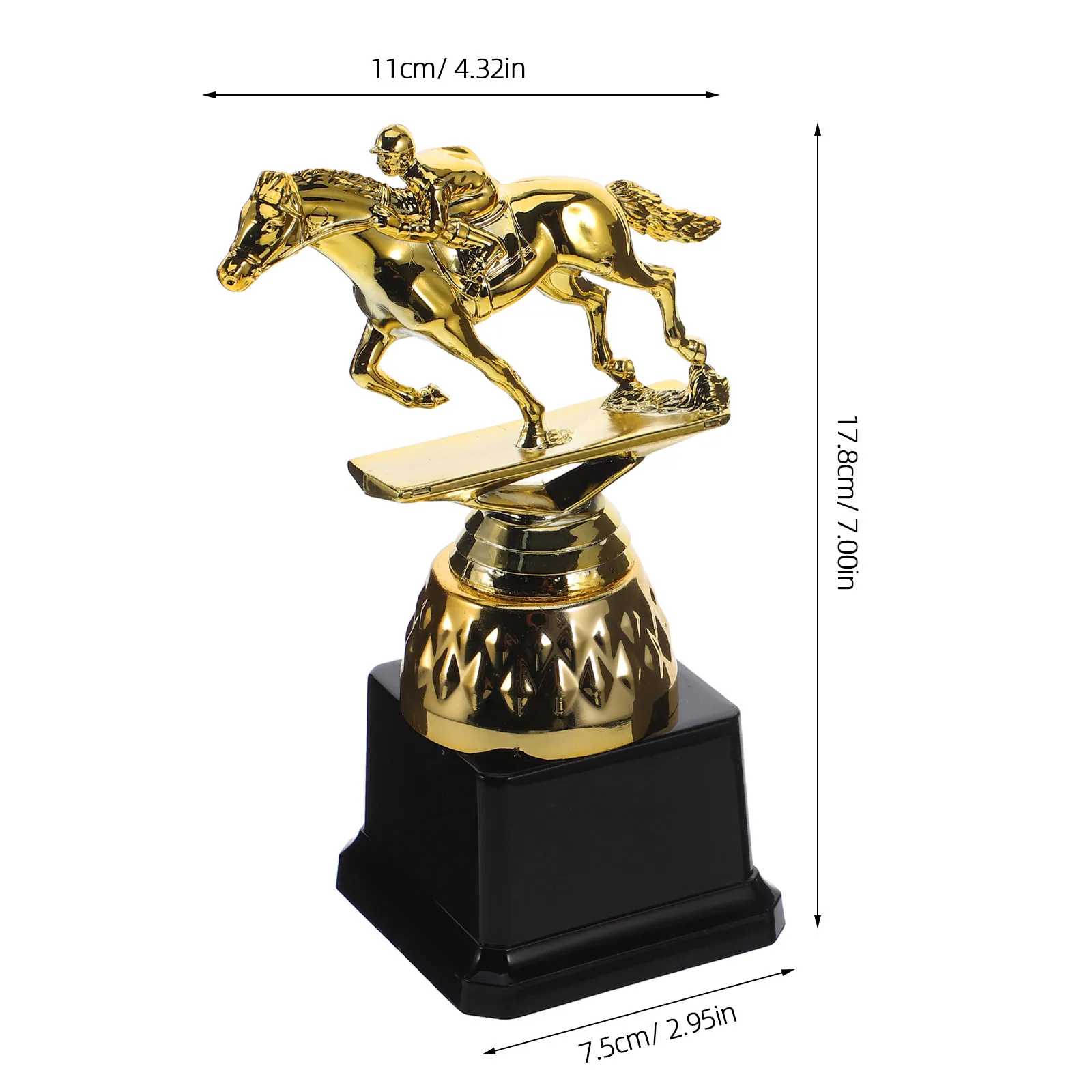 Horse Racing Trophy Cup Golden Base Horse Riding Figure Engraving Space Equestrian Team Championship Award Trophy Award