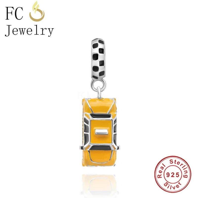 FC Jewelry Fit Original Pan Charms Bracelet 925 Sterling Silver TV Friends New York Taxi Bead For Making Women Berloque 2024