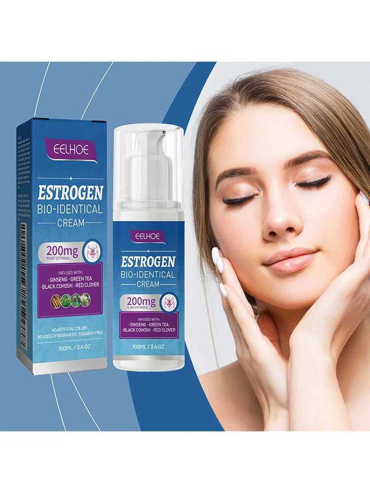 EELHOE crème de progesterone pour ménopause femme âgée d'âge moyen progérones femmes équilibre hormonal ménopause Estrogen crème