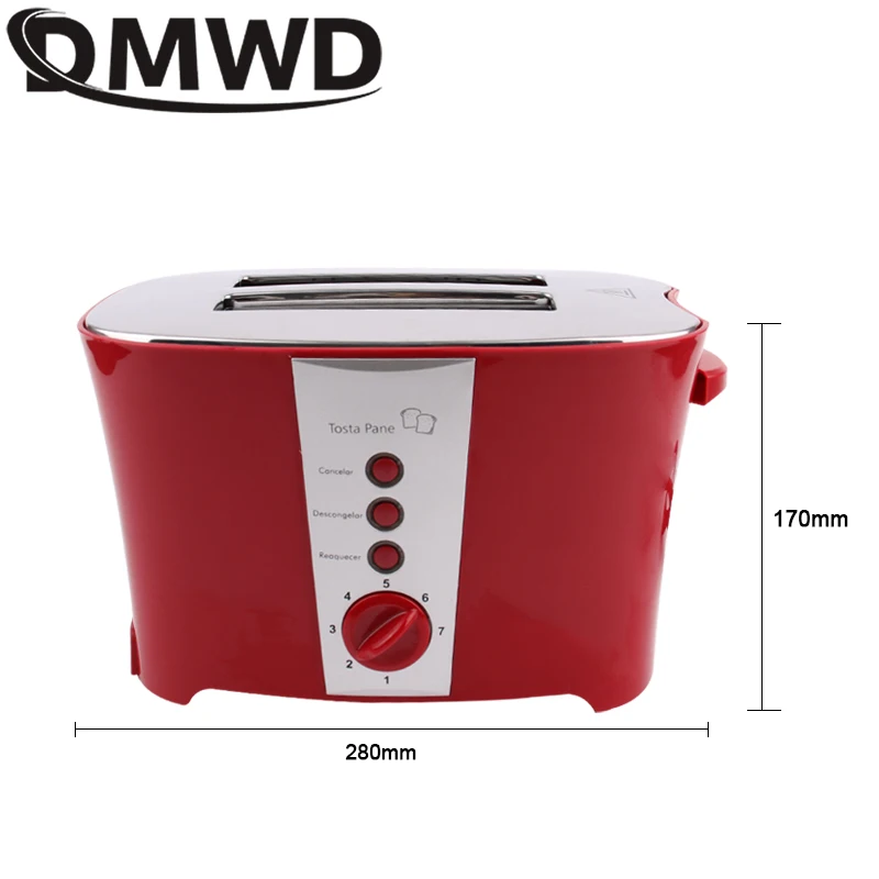 110V/220V Electric Toaster Sandwich Maker Grill 2 Slices Slot Cooking Bread Toast Oven Household Breakfast Baking Machine Heater