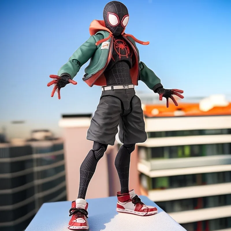 Miles Morales-Kit de modelismo de Spider-Man, periféricos de animé, modelo de figuras de acción manuales, adorno de escritorio, juego de Anime, coleccionar regalos