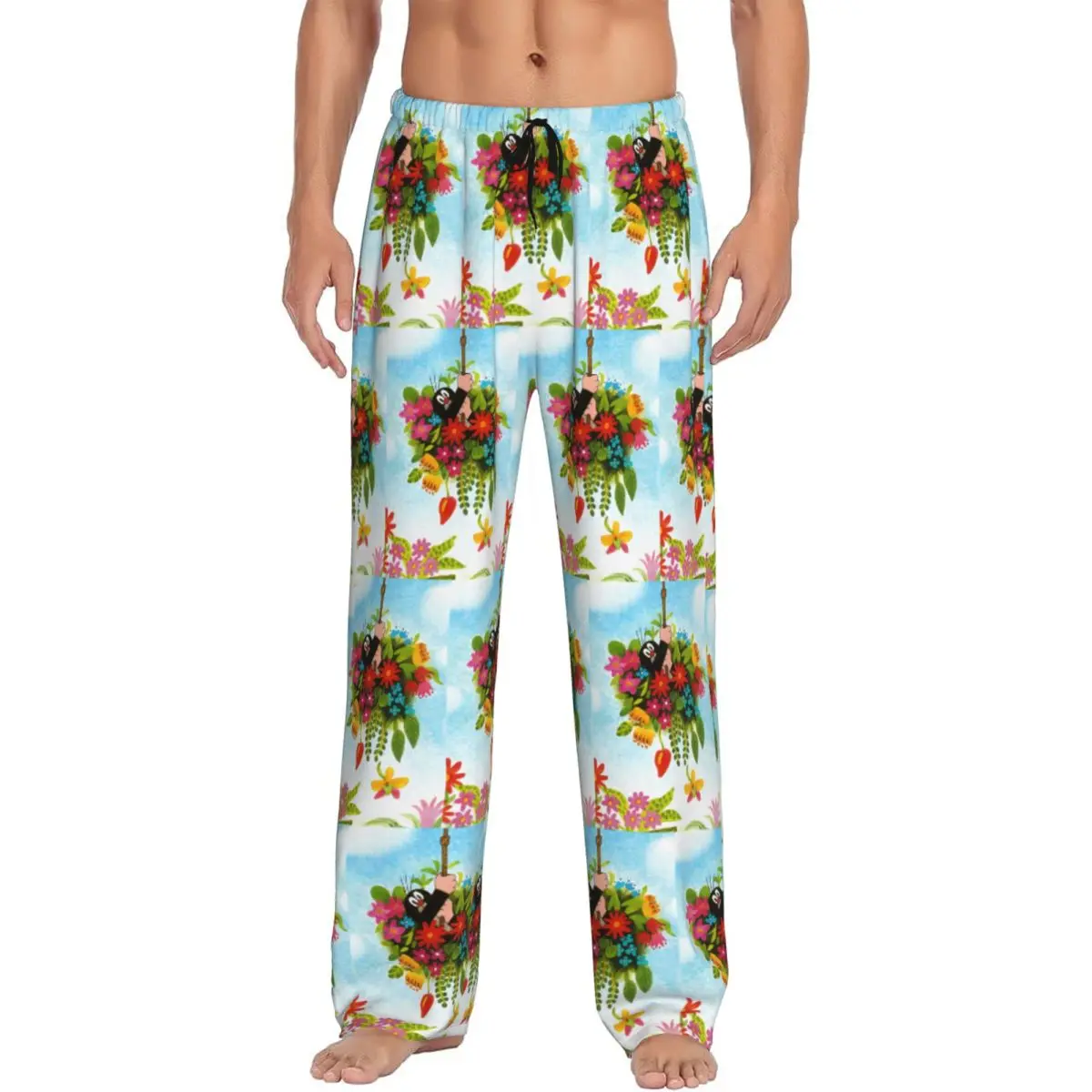 

Мужские пижамные штаны «Маленький крот», милая одежда для сна с героями мультфильмов, эластичные штаны для сна с карманами