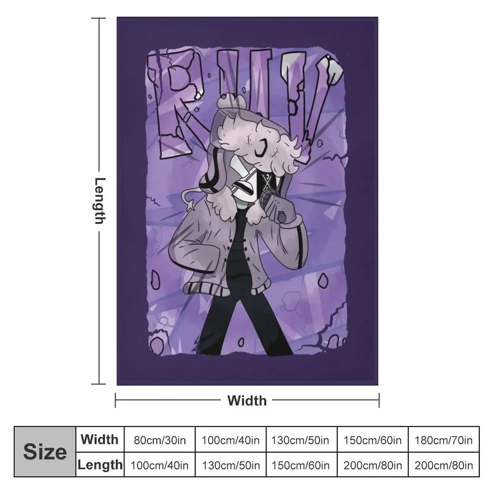 Fnf Ruv character Wall break Throw Blanket couch cozy soft plush fuzzy picnic outdoor blanket