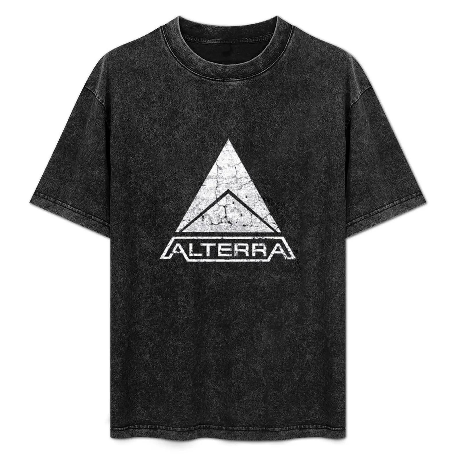 

Футболка с белым логотипом ALTERRA, корейская мода, аниме, забавные футболки с мемми, мужская одежда