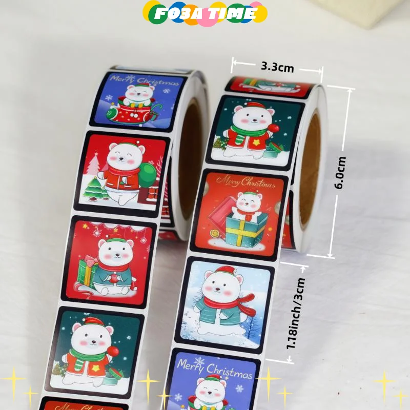 1 rollo de pegatinas de sellado redondas de Halloween, calcomanías de dibujos animados de terror para ordenador portátil, pegatina decorativa DIY, juguetes de regalo de recompensa de PVC