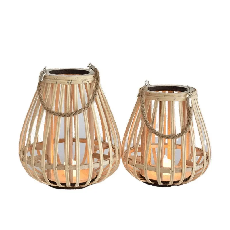 

wind lantern photography vase retro road cafe hanfu lantern night scene willow weaving bar desktop candlelight flower pot