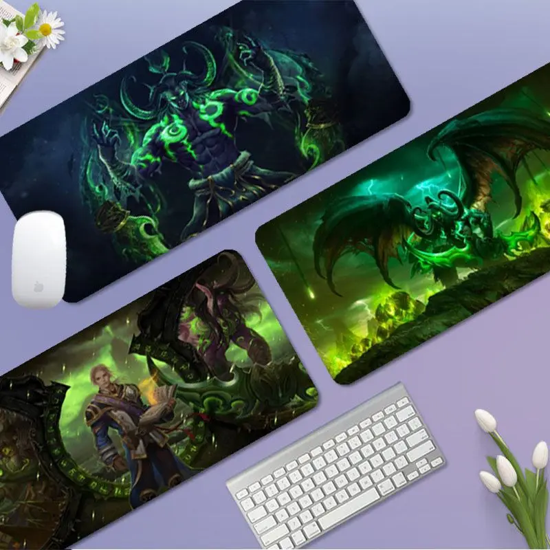 

Game W-War-craftes Mousepad 80x30cm XL Lockedge Office Computer Desk Table Big Mouse Pad Laptop Cushion for Teen Girls Bedroom