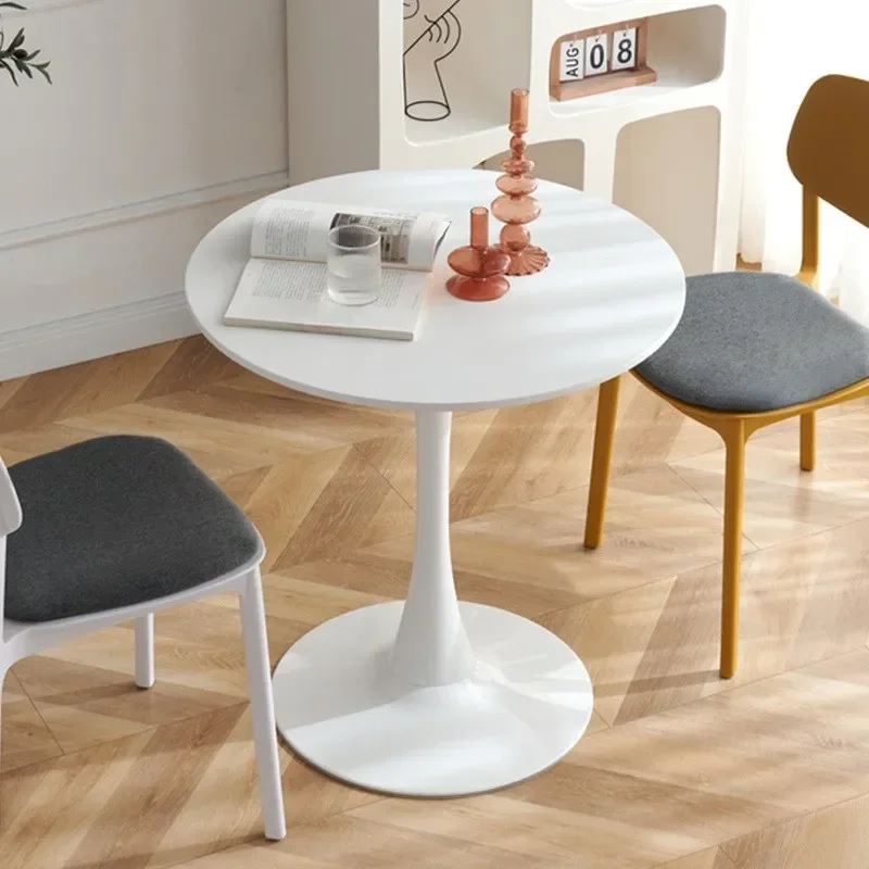 

Nordic Tulip Table Family Round Table Ins Celebrity Coffee Tea Shop Balcony Bedroom Modern Simple Tulip Dining Table