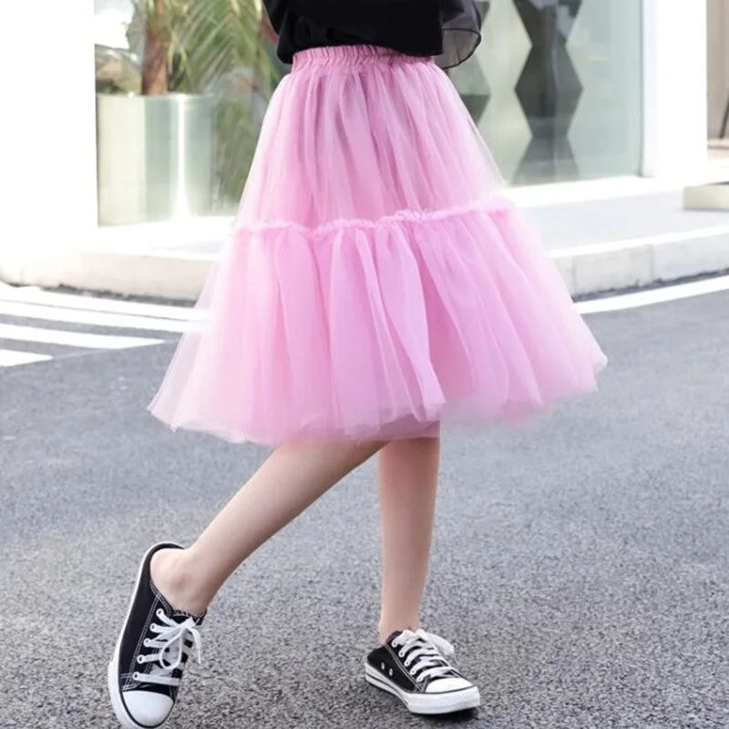 Baby Toddler Teenage Children Clothes Girls Princess Tutu Skirts Kids Party Performance Dance Skirt Girl Tutus 6 8 10 12 14 Year