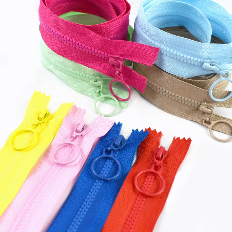 

10Pcs 3# Colored Resin Zipper Pocket 25/60cm Close/Open End Zippers Bag Decor Zip Sewing Zips Closure Repair Kit DIY Accessories
