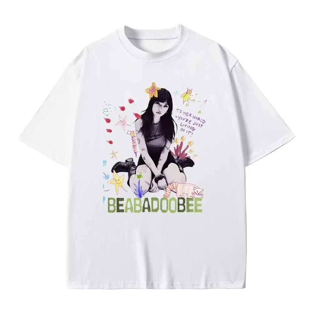 

Singer Beabadoobee Beatopia Album Print T-shirt Men Women Hip Hop Oversized Aesthetic Fashion Trend Tees Streetwear Unisex