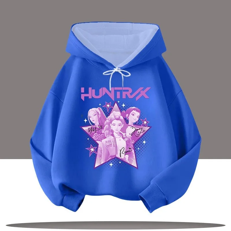 2025 حار بيع أنيمي المرأة KPop شيطان الصيادين ثلاثية الأبعاد مطبوعة فضفاضة تنفس موضة عادية كم طويل هوديي