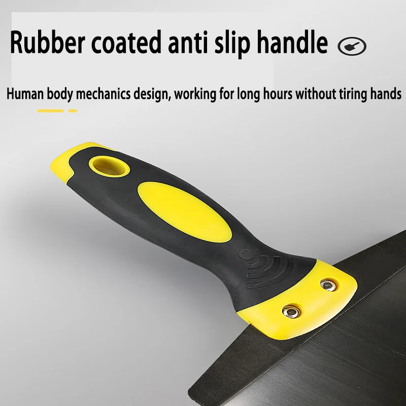 Arc Shaped Putty Scraper Fan-Shaped And Square Ash Applicator 420 Stainless Steel Putty Knife Cleaning Scraper Bricklaying Tool image 3