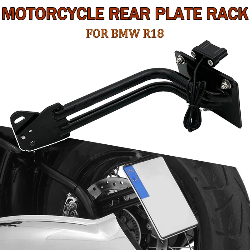 

Motorcycle Number License Holder Bracket For BMW R18 DREAM MAKER Rear Plate Rack Tail Tidy Fender Eliminator High Quality Black