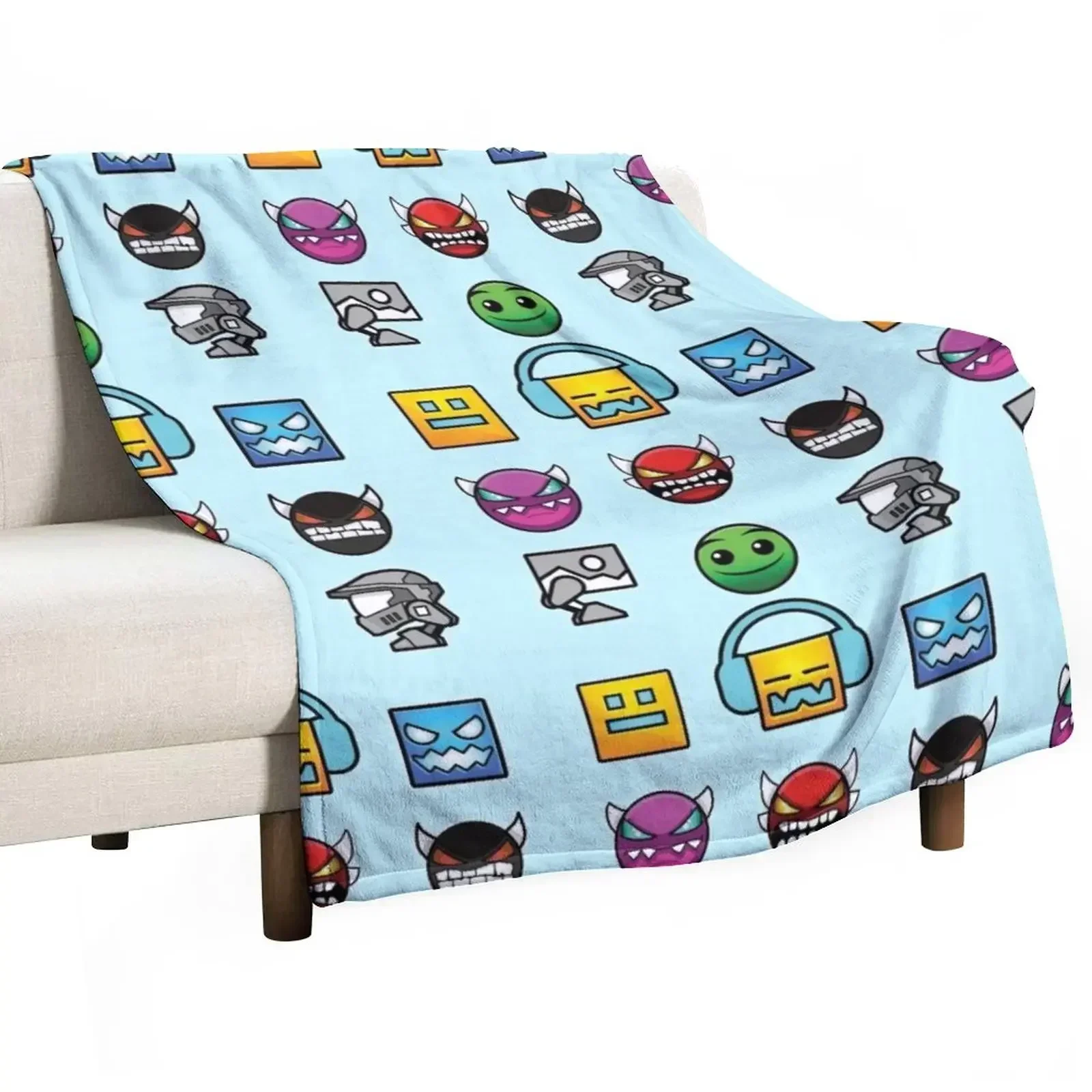 geometry dash unblocked level Throw Blanket Luxury St Nap Blankets