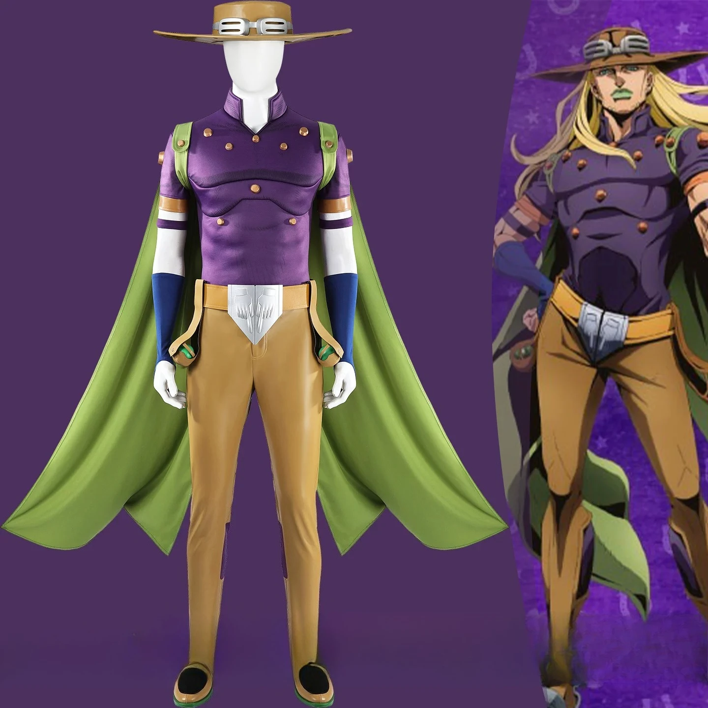 JoJo Bizarre Adventure Gyro Ze - Cosplay Anime Jojo ulasan dan harga