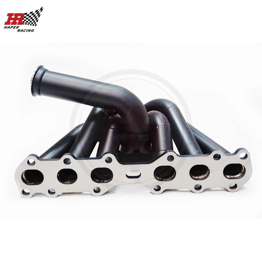 HAPER RACING Cermaic Coating SS304 3mm Steam Pipe T4 Twin Scroll Turbo Manifold For Supra JZA70 JZX90 1JZ-GTE NON VVTI 1989-1993