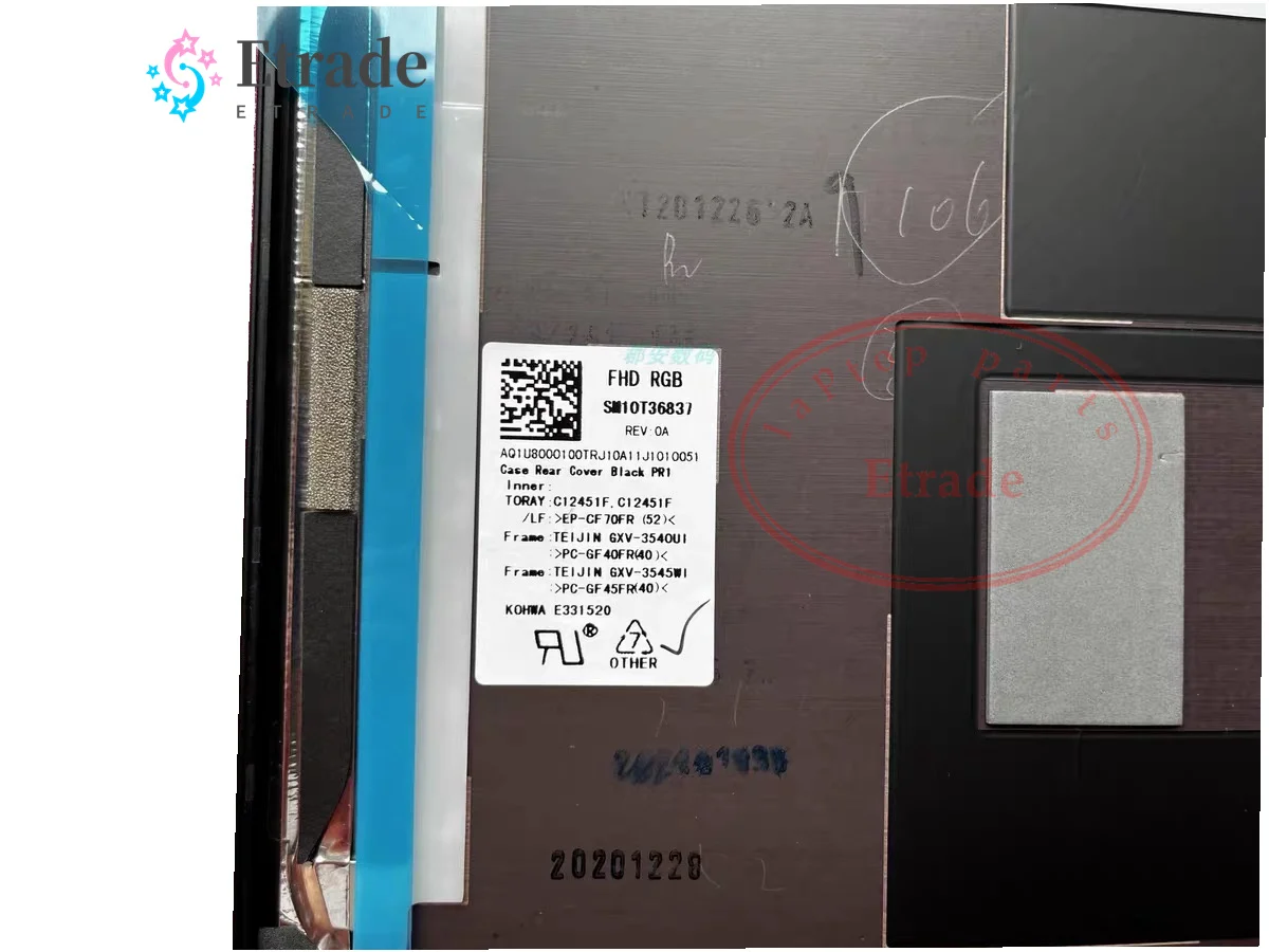 95 New For Lenovo ThinkPad X1 Carbon 9th Gen Rear Lid LCD Back Cover Top Screen Case FHD RGB AQ1U8000100 SN10T36837