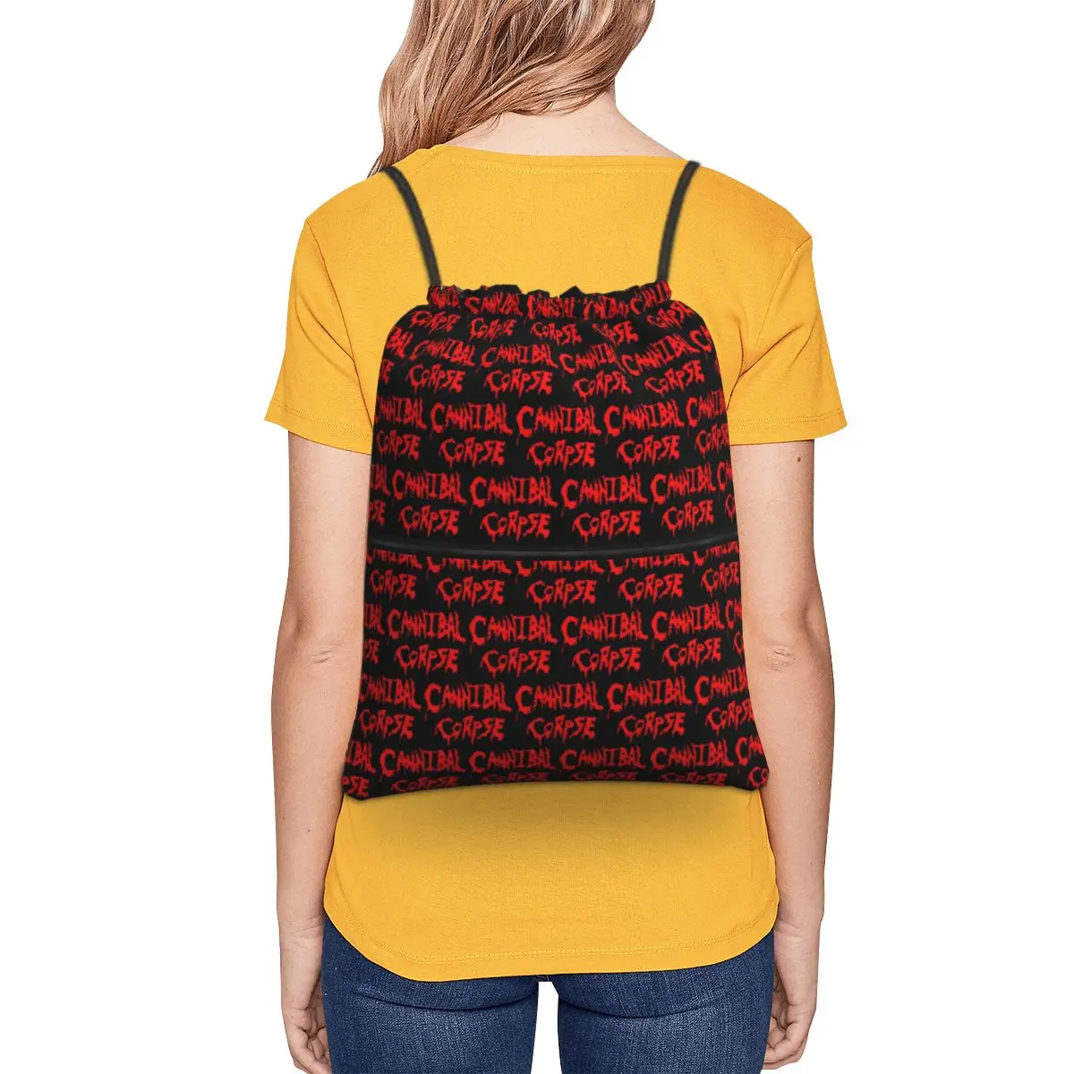 Cannibal Corpse Death Metal Band Backpacks Multi-function Drawstring Bundle Pocket Sports Bag Book Bags for Man Woman Students