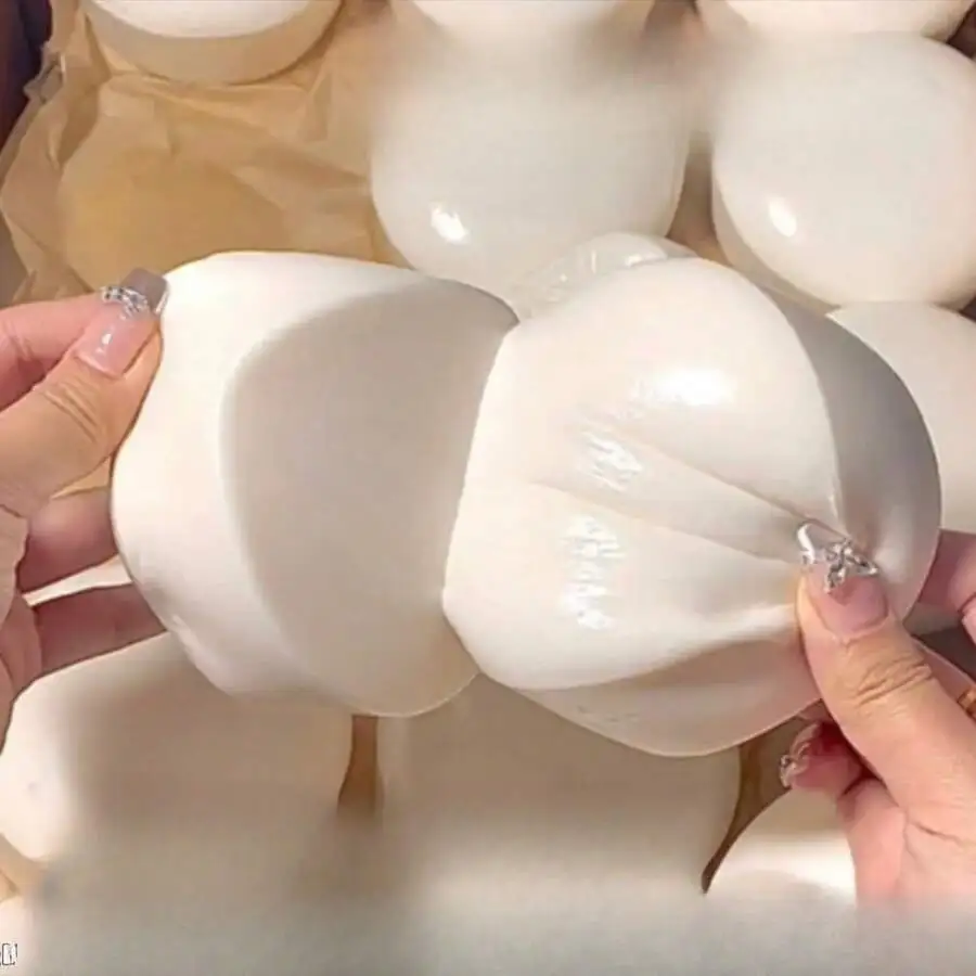 1pc Super Soft Milk Yogurt Cake Squishy Toy, Slow Rising Stress Relief Squeeze Fidget - Detail 1