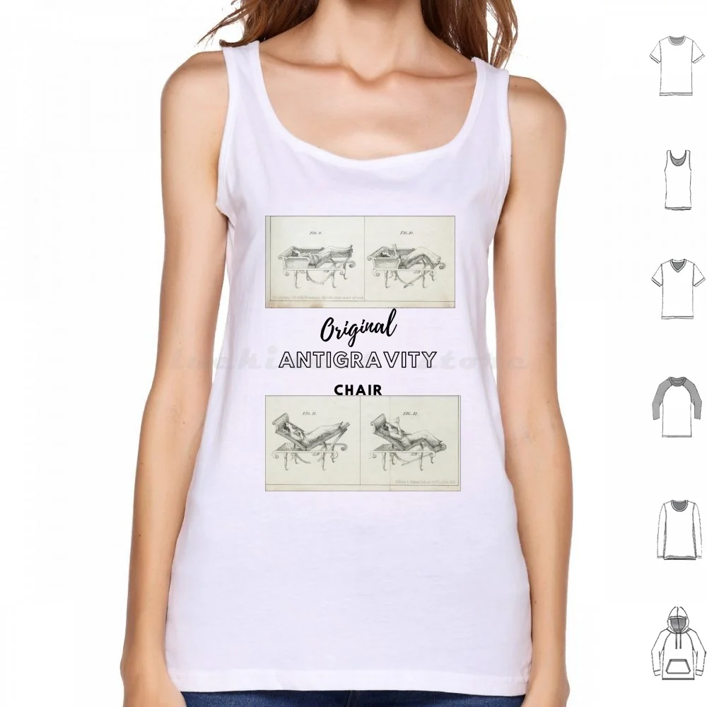 Original Antigravity Chair Tank Tops Vest Sleeveless Quirky Weird Historic Random