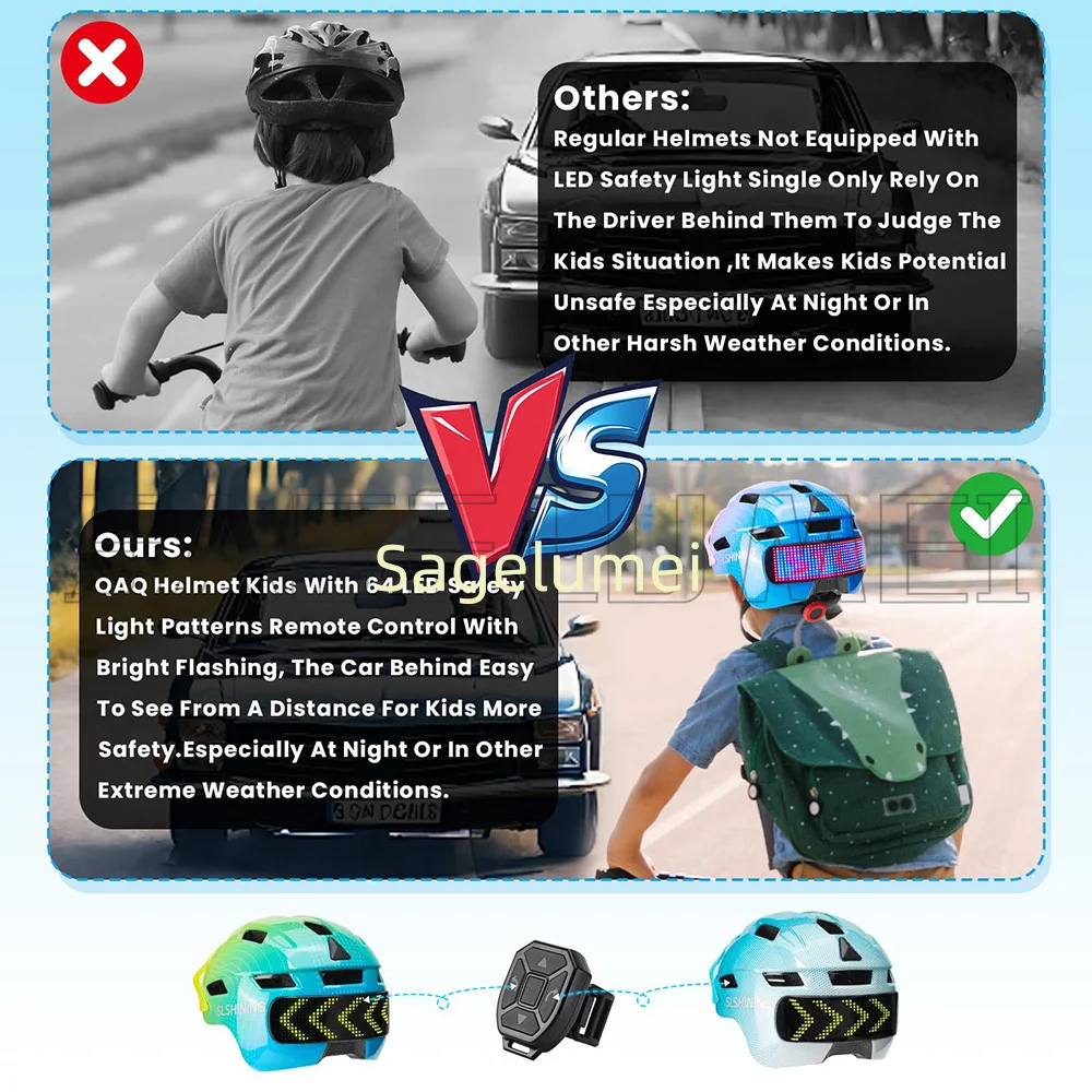 NEW LED Light Display Ground-breaking Kids Balance Bike Cycling Bicycle Safety Helmet Road Bike Helmet Helmet Child's Whirlwinds