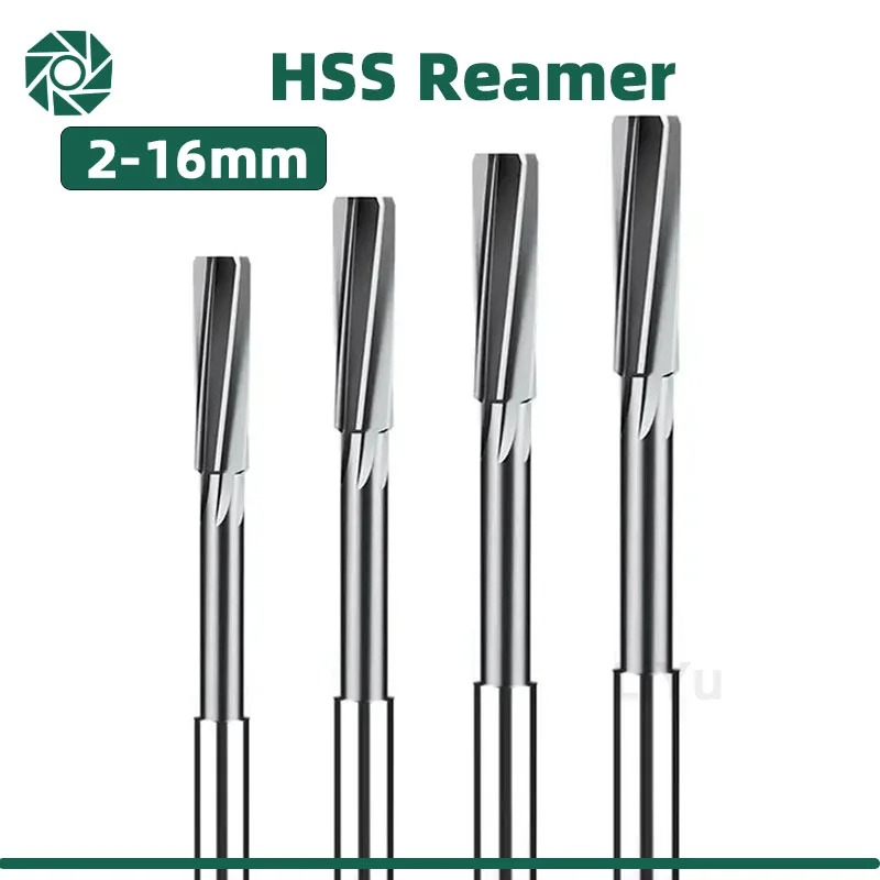 LIYU HSS Reamer Chucking Machining Tool Spiral Flute Cobalt Cutting H7 Shank Diameter 2mm-16mm for Metal Steel Hole Drill