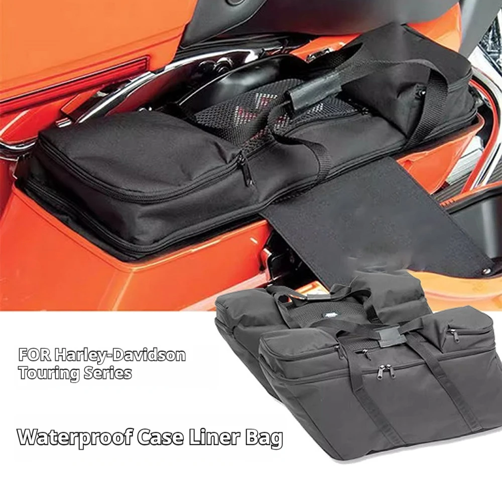For Harley Touring Road King Street Glide Road Glide 2014-2024 Waterproof Saddlebag Liner Bags No-Drill Accesorios Moto