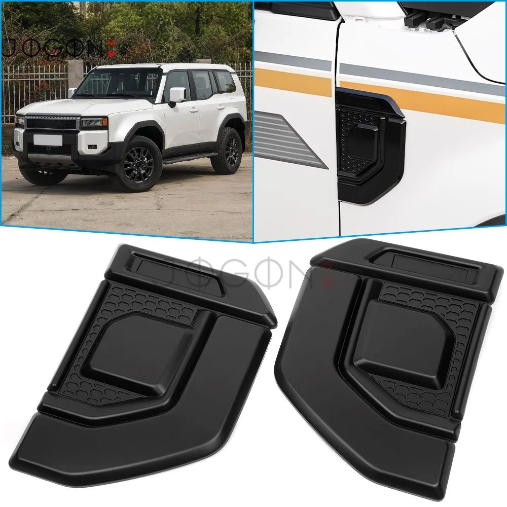 

For Toyota Land Cruiser 250 Prado LC250 2024 2025 ABS Car Accessories Side Body Fender Splitter Air Vent Outlet Cover Trim