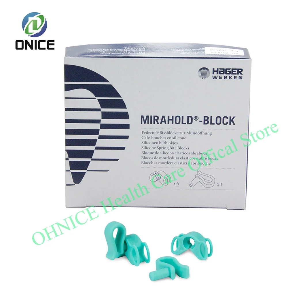 

‌Hager Dental 6 PCS Elastic Bite Blocks for Mouth Opening - 3 Large & 3 Small, Mirahold Block Intro Set (Molar Bite Support)