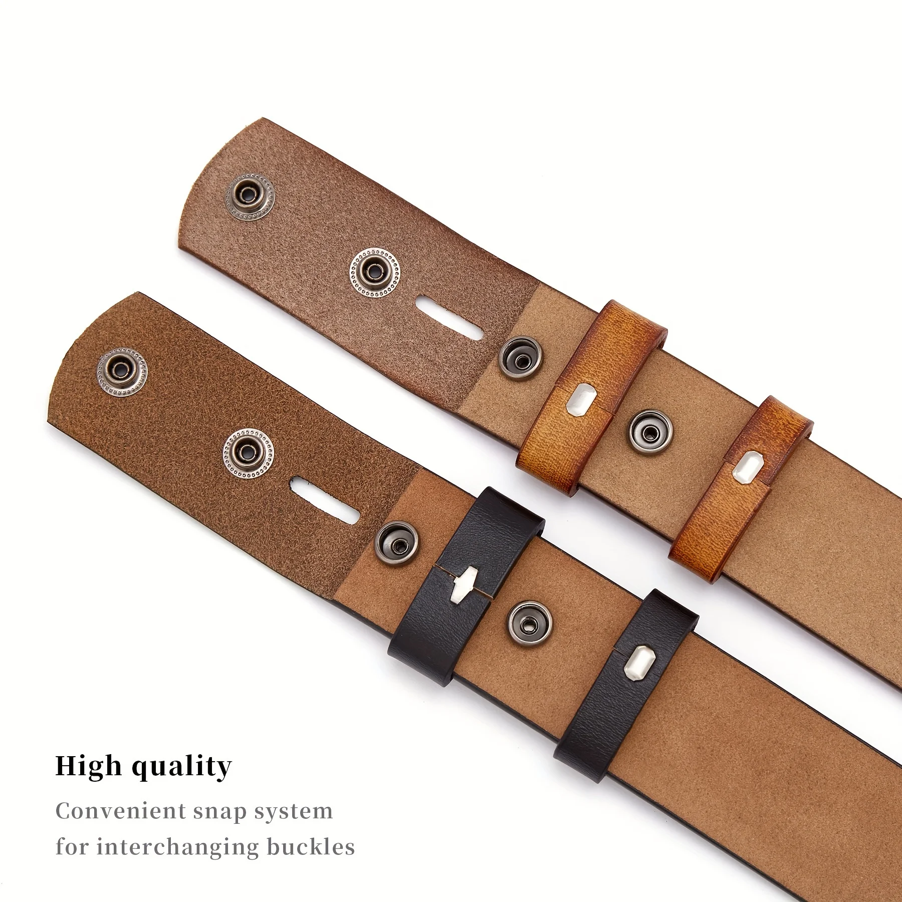 Genuine Leather Vintage Belt No Buckle Embossed Cowhide Without Buckle Men Strap Male Western Cowboy Belts