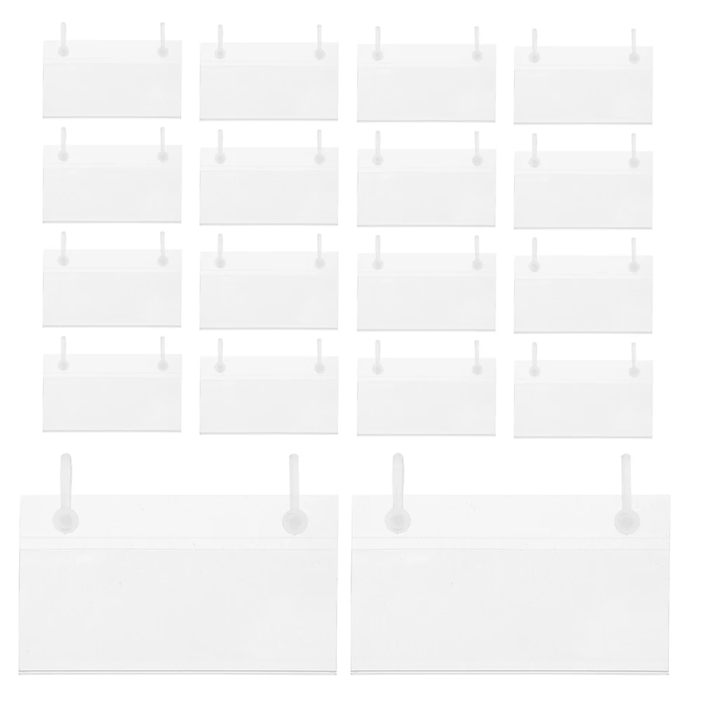 

1 set Transparent Label Holders Plastic Clips for Storage Bins Display Board Handwriting Signs Supermarkets Malls Warehouses
