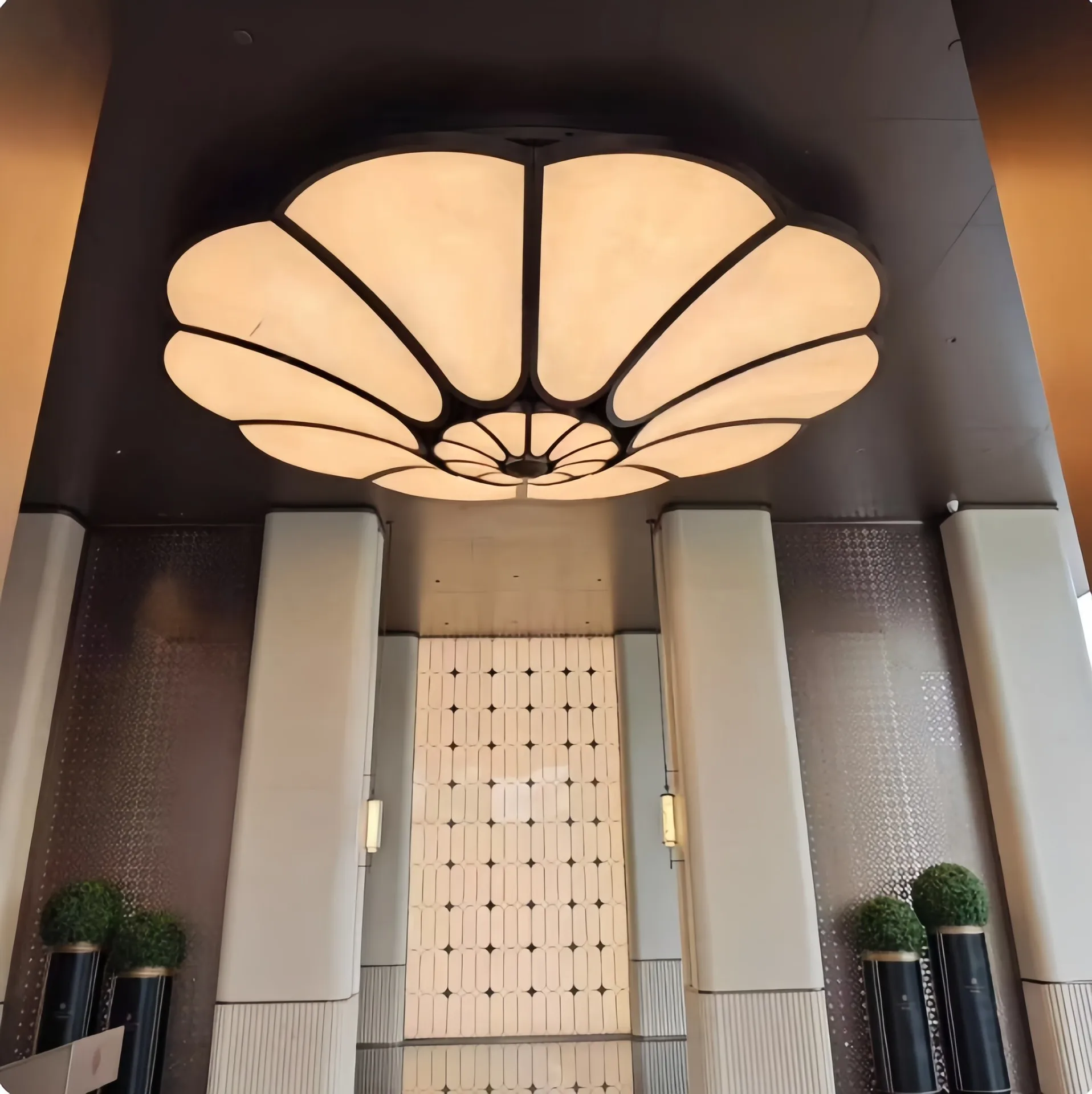 Sales Department Front Hall Marble Headlights Designer Modern Hotel Clubhouse Lobby Space Petal Main Chandelier
