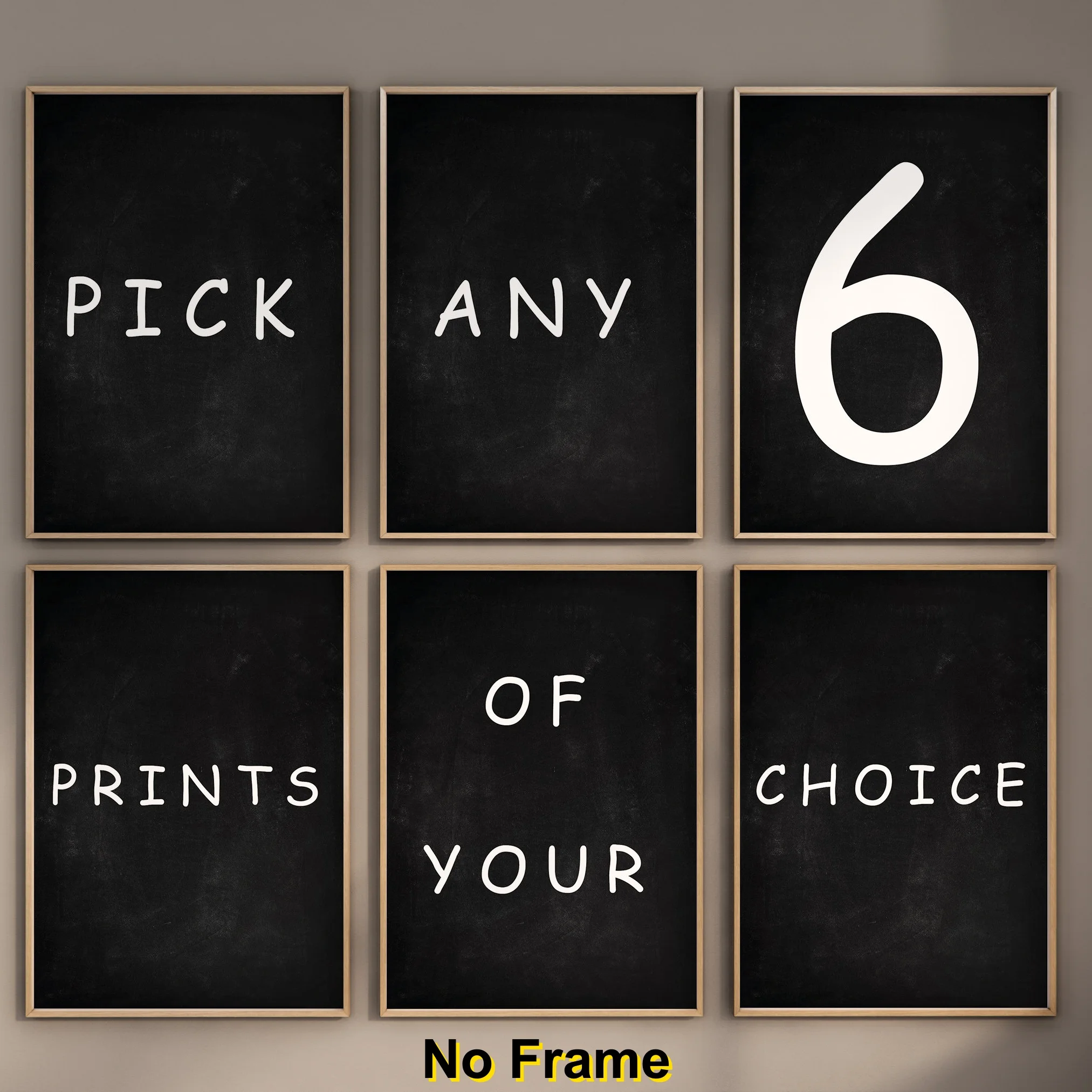 6pcs/set Custom Frameless Canvas Print Set Perfect for Couples, Families, Pets, Landscapes, Weddings Home Decor & Holiday Gifts
