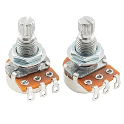 Alpha B1Meg Mini Metric Coarse 18-Spline Split Shaft Pots Linear Taper Potentiometers for Electric Guitar Bass (Set of 2)