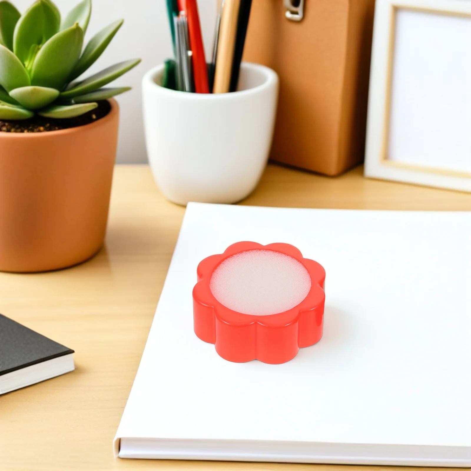 Éponge hydratante pour doigts en forme de fleur, 10 pièces, haute Absorption pour compter l'argent, poignée confortable pour une utilisation à Long terme