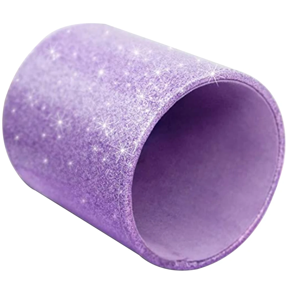 

Glitter Pen Holder Desk Organizer PU Cylinder Pencil Cup Stationery Storage Makeup Brush Holder Desk Accessories