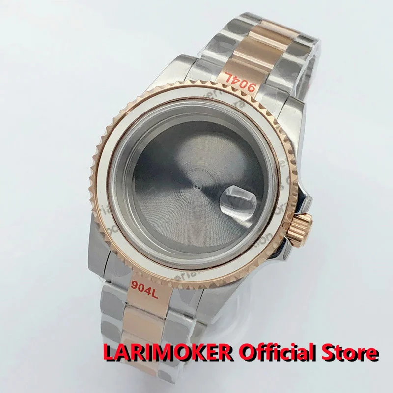 

LARIMOKER 40mm Rose Gold Case Sapphire Glass Fit ETA2824 2836 NH35 NH36 NH38 DG2813 3804 Miyota8205 8215 PT5000 Movement