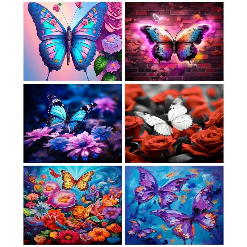 

CHENISTORY DIY Diamond Embroidery Butterfly 5D New Arrivals Diamond Painting Animal Mosaic Cross Stitch Decor For Home