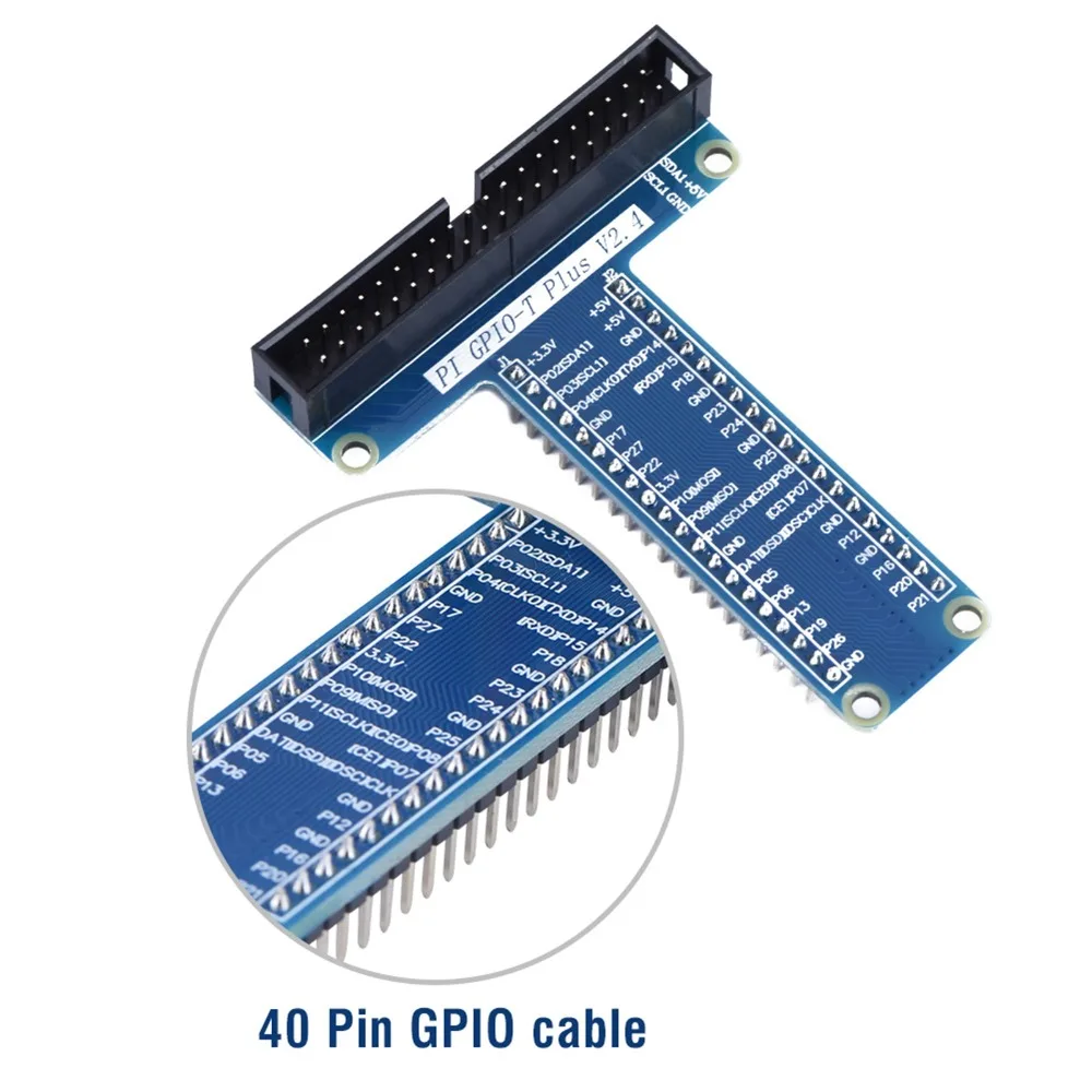 40Pin Ribbon Cable GPIO Extension Board Practical Easy To Use T Type GPIO GPIO Adapter for for Raspberry Pi 1B+/ 2B/ 3B