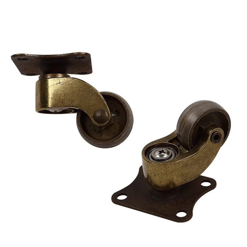 4Pcs/Lot Wheel Diameter:23mm European Furniture  Pulley Sofa Universal Antique Bronze Vintage Casters Mute