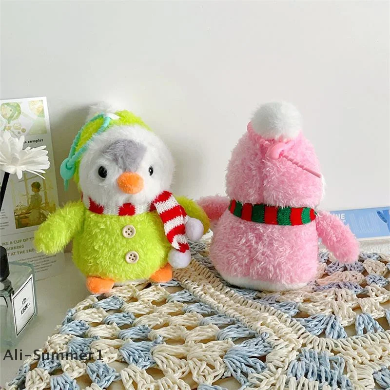 

Cute Winter Christmas Scarf Penguin Plush Dolls Toys Keychain Bag Pendant Backpack Hanging Ornaments Keyring Girly Birthday Gift