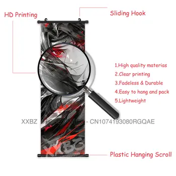 Naruto domácí dekorace svitky obrázek Hyuga Hinata anime plátno nástěnné umění interiér závěsný obraz Uchiha Itachi postavy plakát 10 nejlepší prodej plakát s Narutem - №6