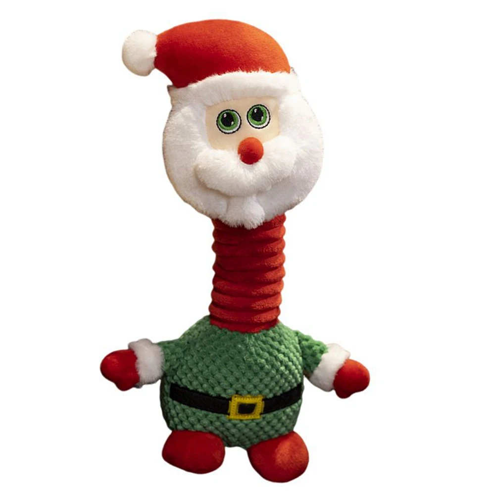 35CM Long Neck Funny Christmas Combination Doll Toy Santa Claus Elk Snowman Creative Plush Toy Children Christmas Birthday Gift