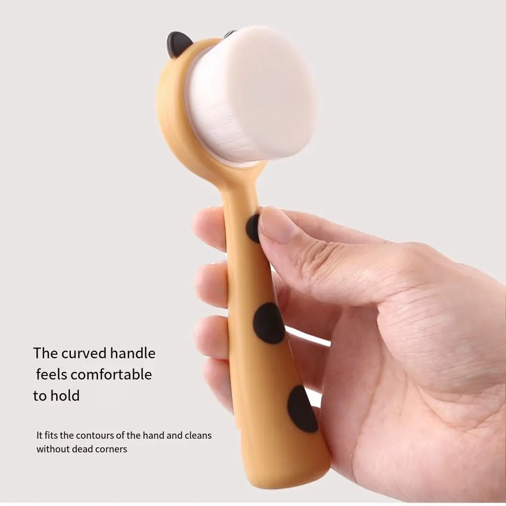 Deep Cleansing Long Handle Face Brush Body Exfoliating Blackhead Removal Facial Cleansing Brush Cat Skin Care Tool Wash Face