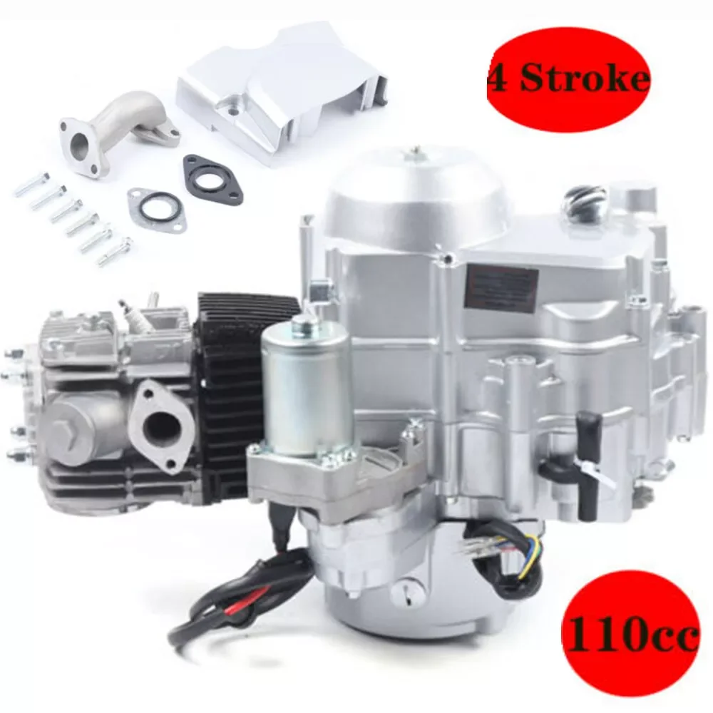 

110CC 4 Stroke Electric Start Auto Engine Motor Fit ATV GO Kart Taotao 50cc 70cc 90cc Dirt Pit Bike 308-999003 Auto Transmission